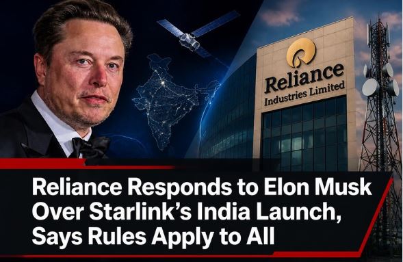 Reliance Responds to Elon Musk Over Starlink’s India Launch, Says Rules Apply to All