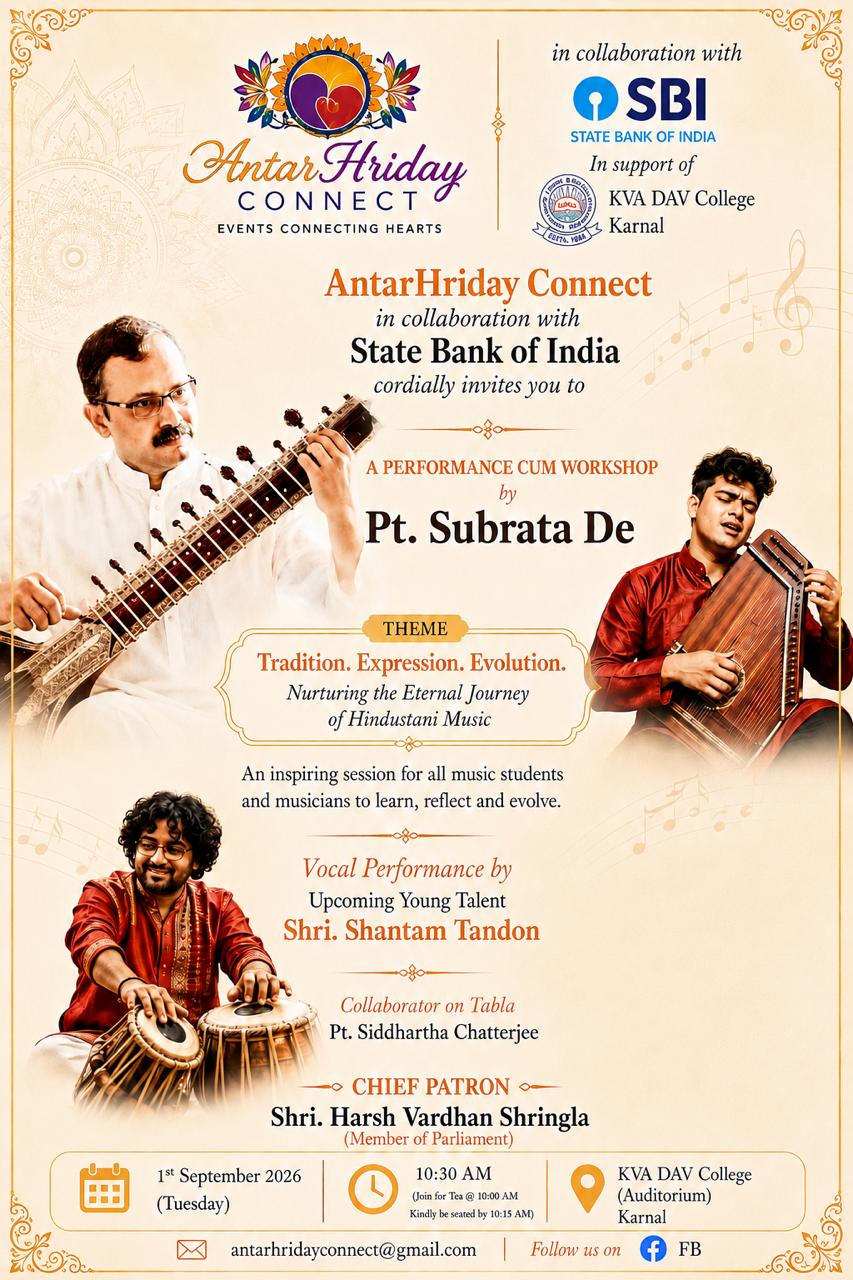 AntarHriday Connect Brings Hindustani Classical Music Performance and Workshop to Karnal